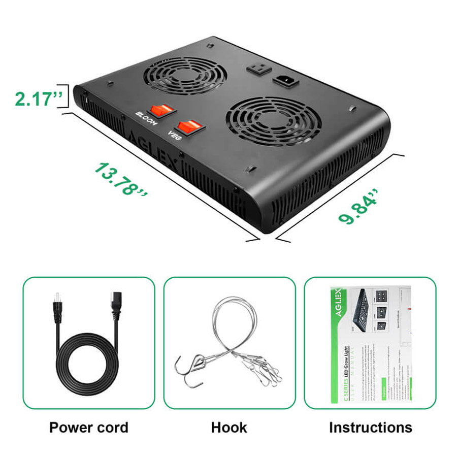 AGLEX 1200W COB LED Grow Light para suculentas