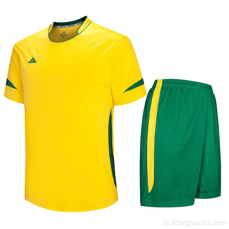 Groothandel voetbalteam uniform voetbaljersey set