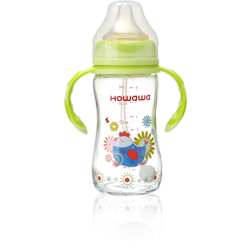 10oz Infant Fütterung Glasflasche mit Griff