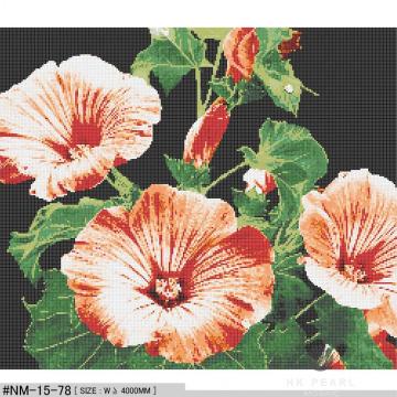 Handmade Glass Mosaic Tiles Morning Glory Art Mural