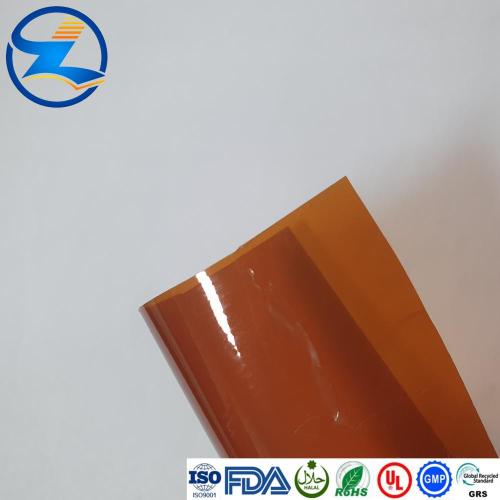 ฟิล์มเทอร์โมพลาสติก PVDC สีน้ำตาลแดงสำหรับแพ็คเกจ Pharm