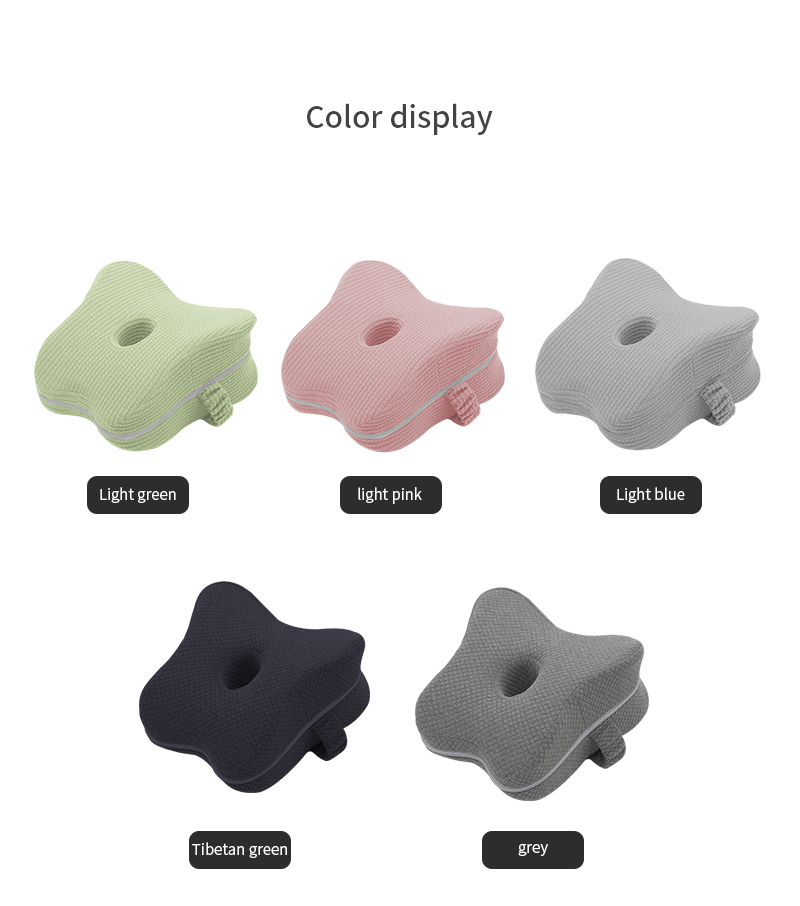bamboo fibre apple type shaped memory cotton relaxation tool orthopedic leg pillow with band and hole