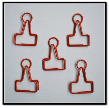 question mark shaped paper clips