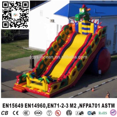 Giant Inflatable Dragon Slide For Kids, Inflatable Dragon Cartoon Character Theme Slide