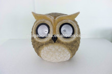 solar polyresin owl light