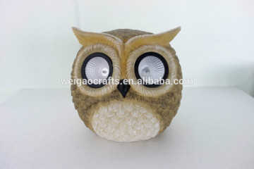 solar polyresin owl light