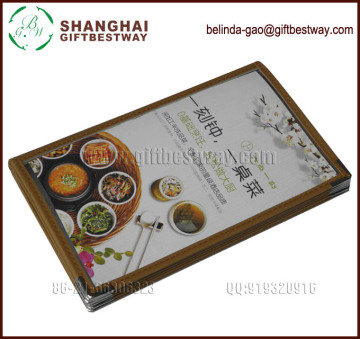 High quality cheap hot sale clear plastic menu covers, PVC menu covers , menu covers