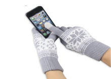 Custom Grey Touch Glove / Smart Glove / Finger Glove / Screen Glove Winter Touch Screen Gloves