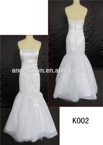 Elegant slim fit mermaid tail wedding dress bridal gown of strapless