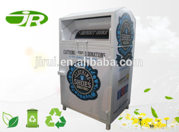 Power coating outdoor donation bins clothes recycle bin