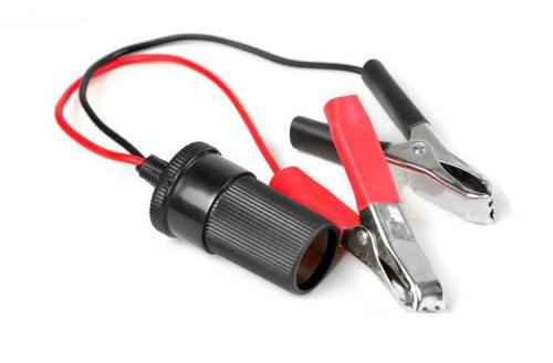 Battery Clip-on Car Cigarette Lighter Socket Adapter
