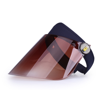 Brown hard visor transparent women visor hat