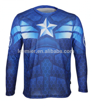 Wholesale Sublimation polyester long sleeve sport shirts