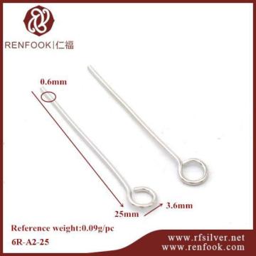 Jewelry making supplies sterling silver eye pin for pearl