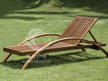 folding wooden beach lounge chair