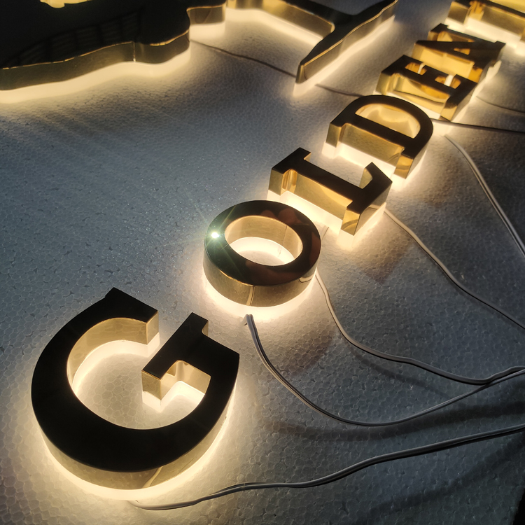 Custom 3d led backlit sign logo light up signs advertising letters company led wall sign letter led light box