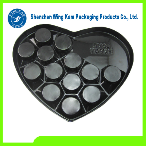 OEM Design Plastic Candies Heart Shape Boxes Packaging