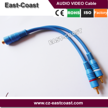Y Splitter RCA audio cable one Female to two Male