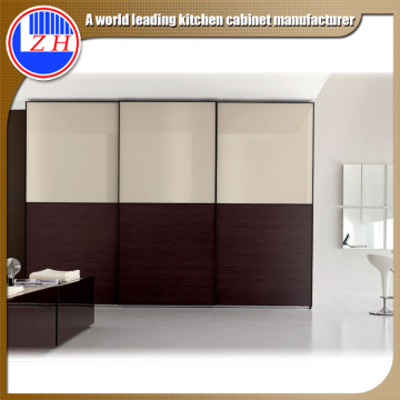 moisture proof scratch resistant bedroom glossy sliding door wardrobe