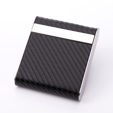 Hot New Magnet 20pcs Mens Cigarette Case Creative Stainless Steel Pu Cigarette Case Stainless Steel