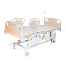 Multifunctional hospital bed with silent castors