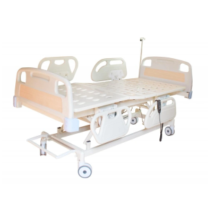 Multifunctional hospital bed with silent castors