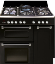 Black Triple Cavity Dual Fuel Range Cooker