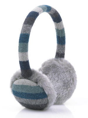 Stripe Knitted Warm Earmuff