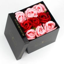 Black Acrylic 9 Real Rose Storage Box