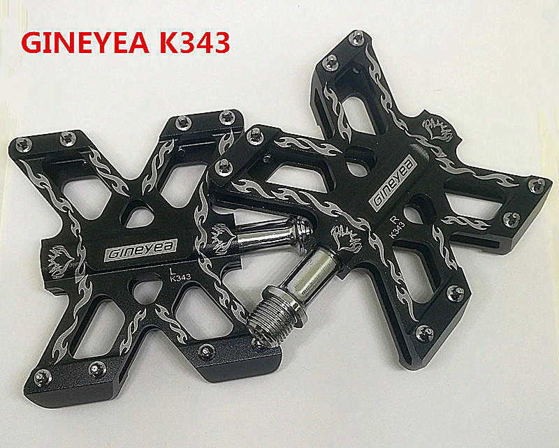 Mountain Bike Pedal com removíveis Anti-Skid Nails Urban-Style Pintado City Pedals de Bicicleta Gineyea K-343