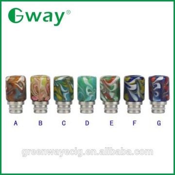 2015 hottest selling art glass drip tip, 510 colorful wide bore drip tip wholesale by greenway