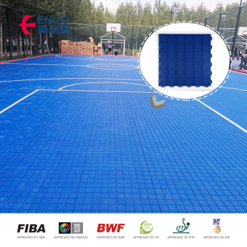 Ubin Lantai Lapangan Basket Enlio Luar Ruangan Interlock