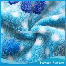 100 polyester offset printing coral fleece embossed fleece fabric