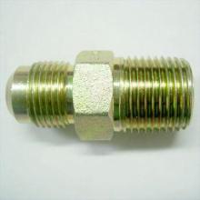 Yellow Zinc Plated Male Connector (Flare x MIP x FIP) Made of Steel