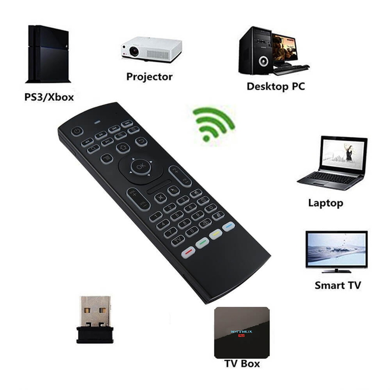 MX3 Backlit Air Mouse Smart Remote Control 2.4G RF Wireless Keyboard Voice Microphone Pro Android TV Box