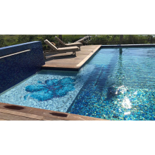 Customized Mosaic Design Blue Glass Mosaic for Swimming Pool mosaic tiles