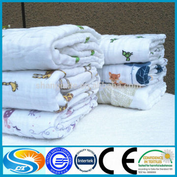 hot sale 100% cotton woven throw blanket