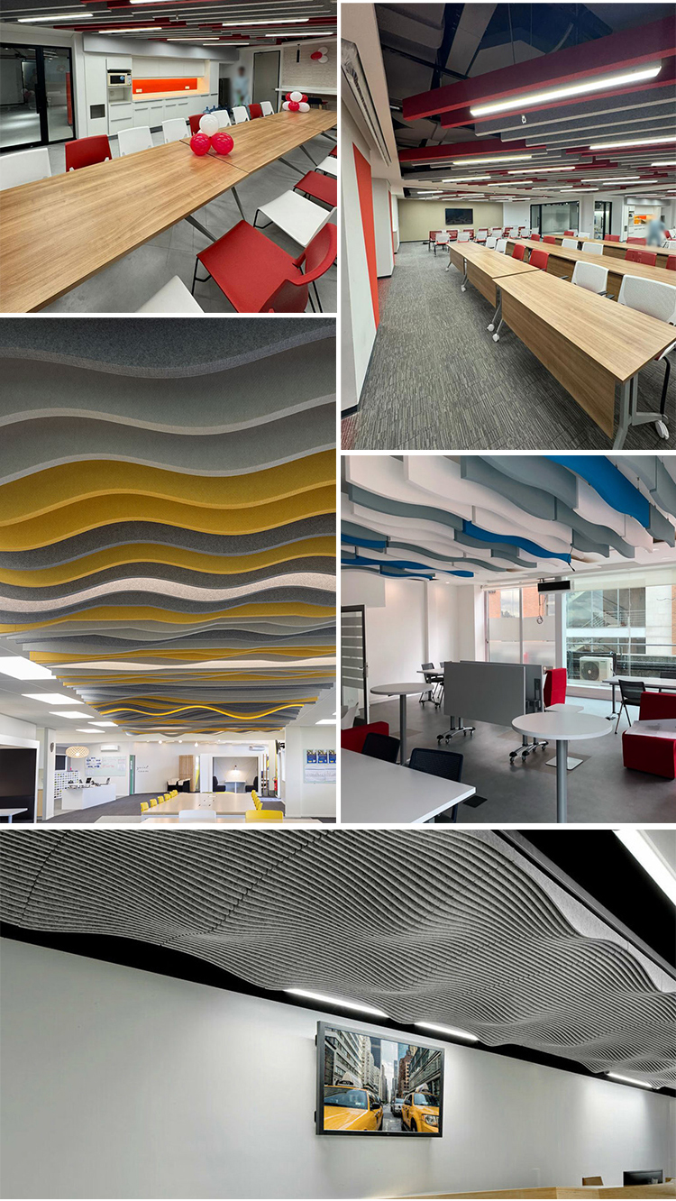 Teto acústico PET PET acoustic ceiling