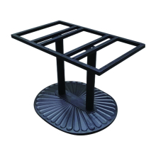 Hot Sale Oval Double Column Concave Chrysanthemum Table Base