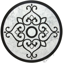 Sample waterjet  white and black marble flooring designs marble medallion