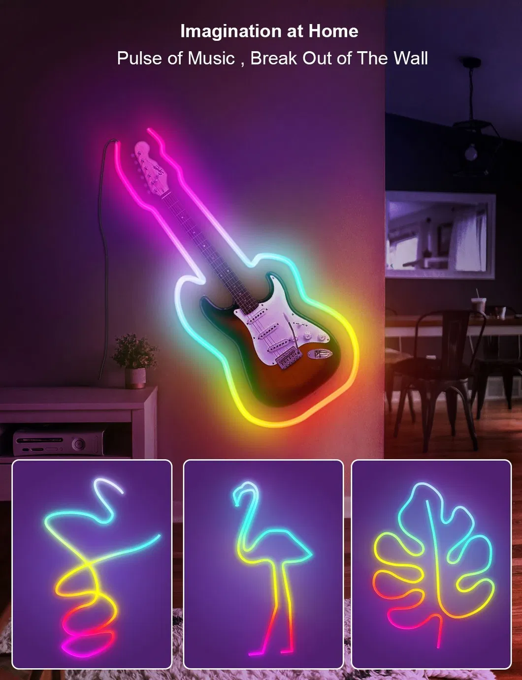 Graffiti WiFi Smart, DIY Styling, Music Neon Light Strip, Music Light Bar