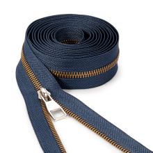 Brass Corn Teeth Metal Zipper by the Yard