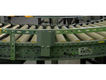 90-degree multi-V-belt roller conveyor