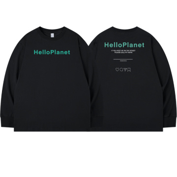 Unisex blank men long sleeves oversized heavy t-shirt