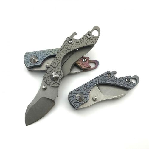 Titanium Handle Small Tactical Hunting Pocket Knife