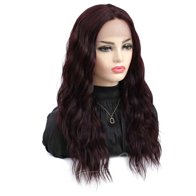 Vigorous natural high quality wholesale curly premium wet and wavy heat resistant fiber synthetic hd lace frontal wigs