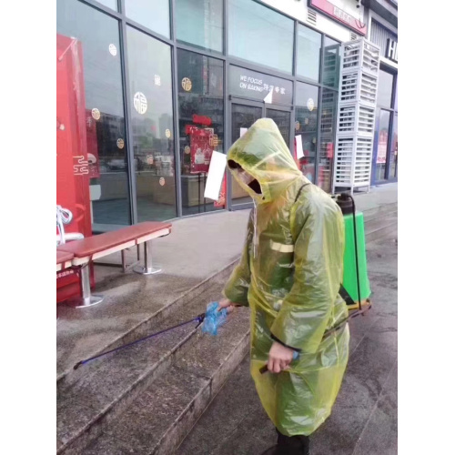 vattentätt PE regn poncho fabrikspris