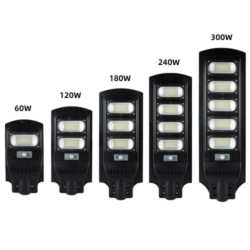 60w 120w 180w 240w 300w Đèn đường năng lượng mặt trời tất cả trong một Led