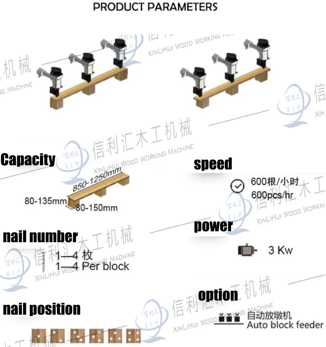 Wooden Pallet Nail Pier Machine Nail Pier Cutting Pier One Machine Wooden Pallet Automatic Production Line Equipment Pallet Foot Pier Pier