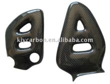 Carbon fiber motorcycle heel plates